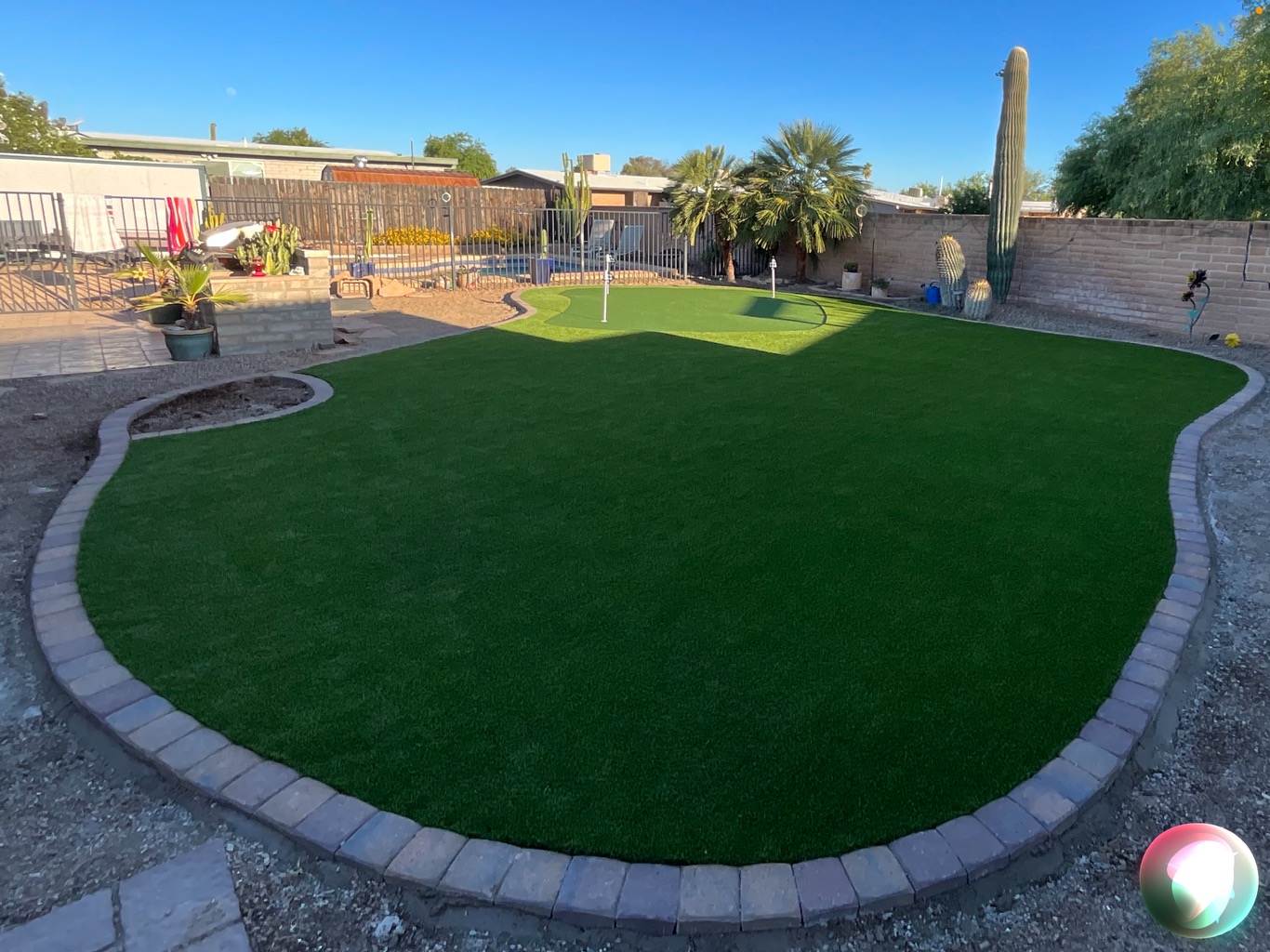 Large backyard putting green