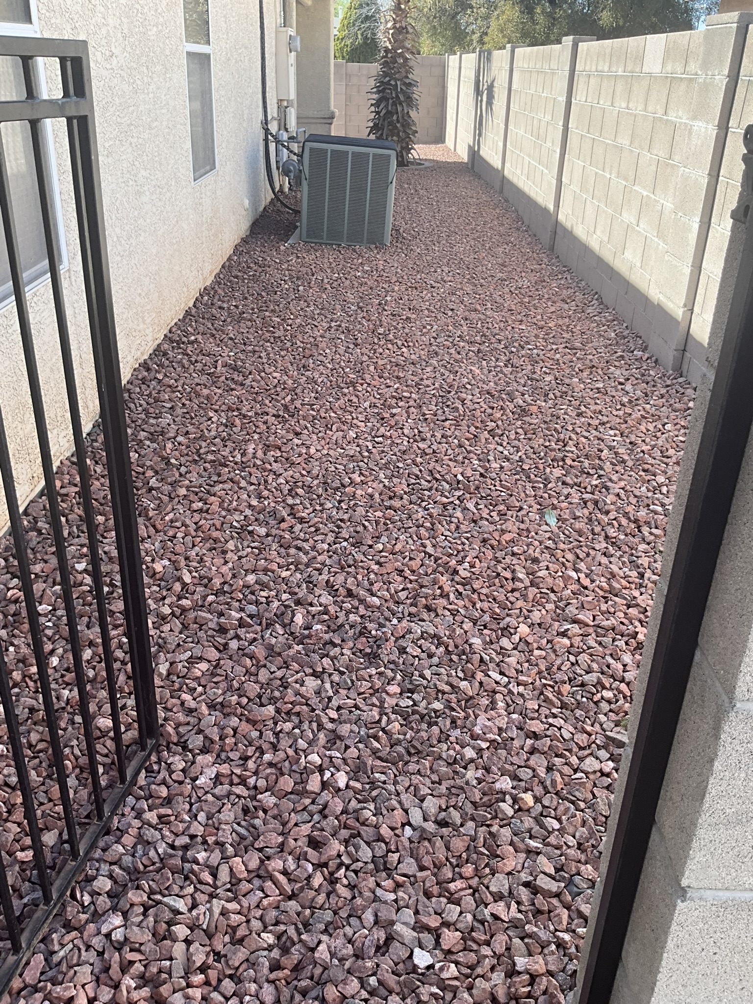 Backyard with mountain views