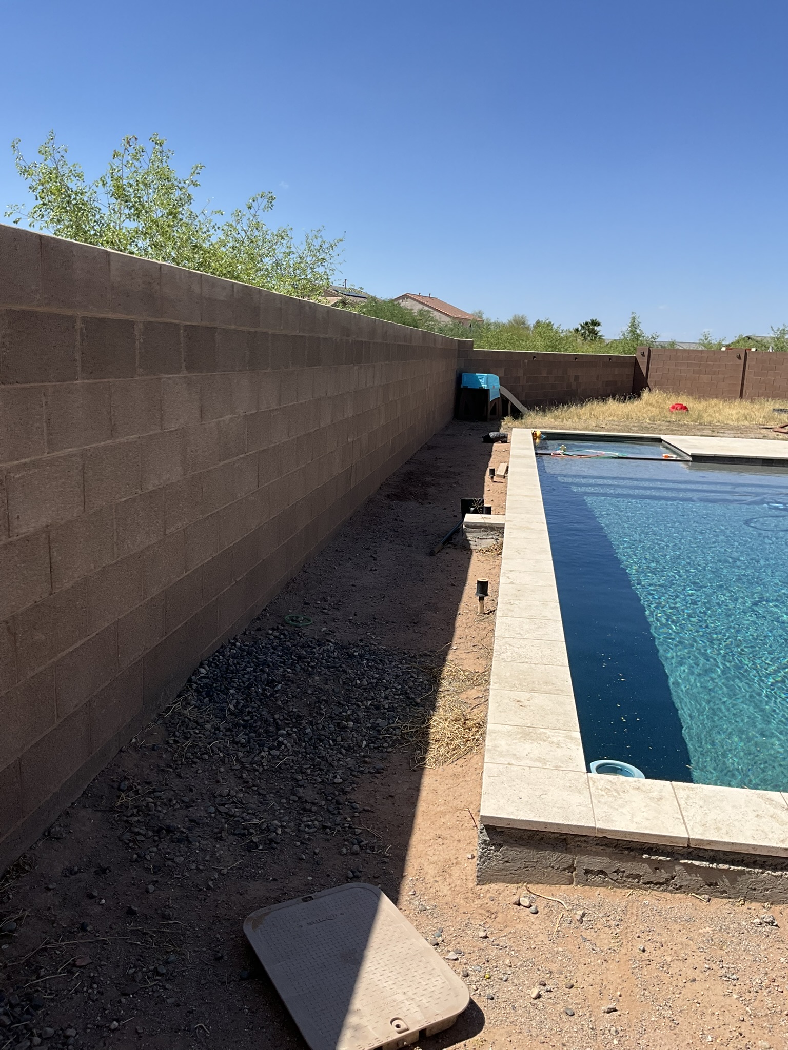 Backyard hardscape design